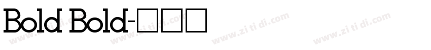 Bold Bold字体转换